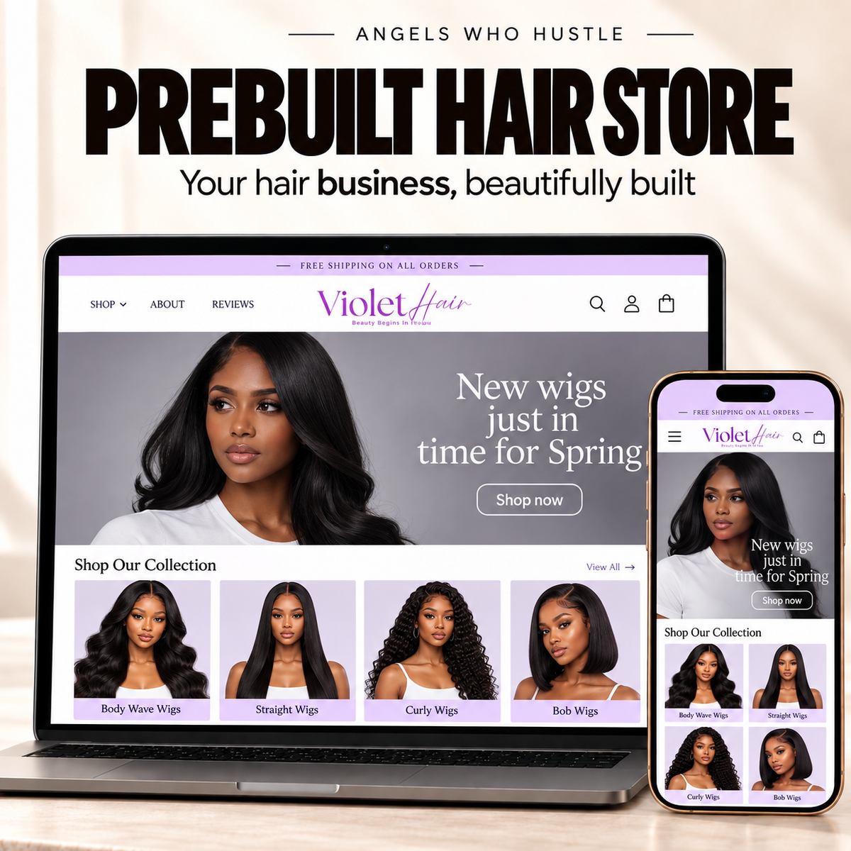 Prebuilt Shopify Hair Store