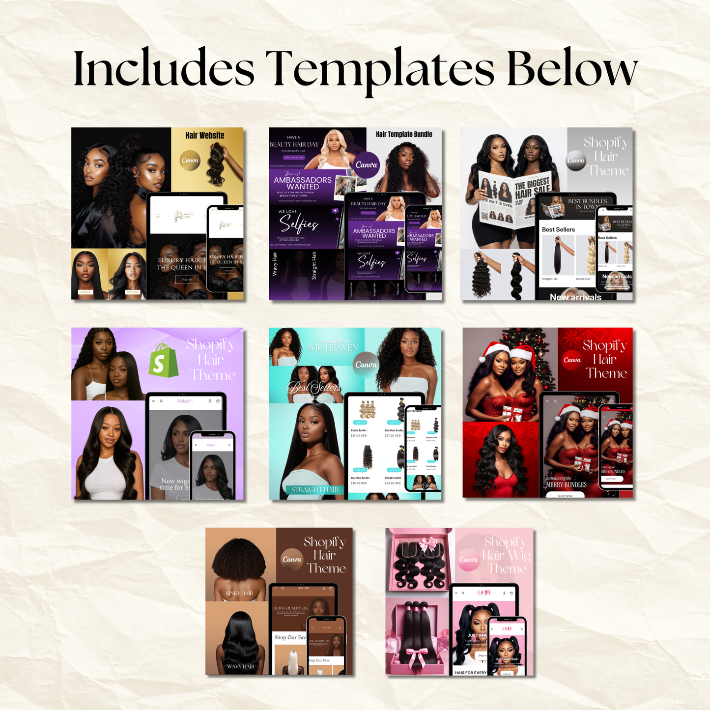 Hair Template Bundle