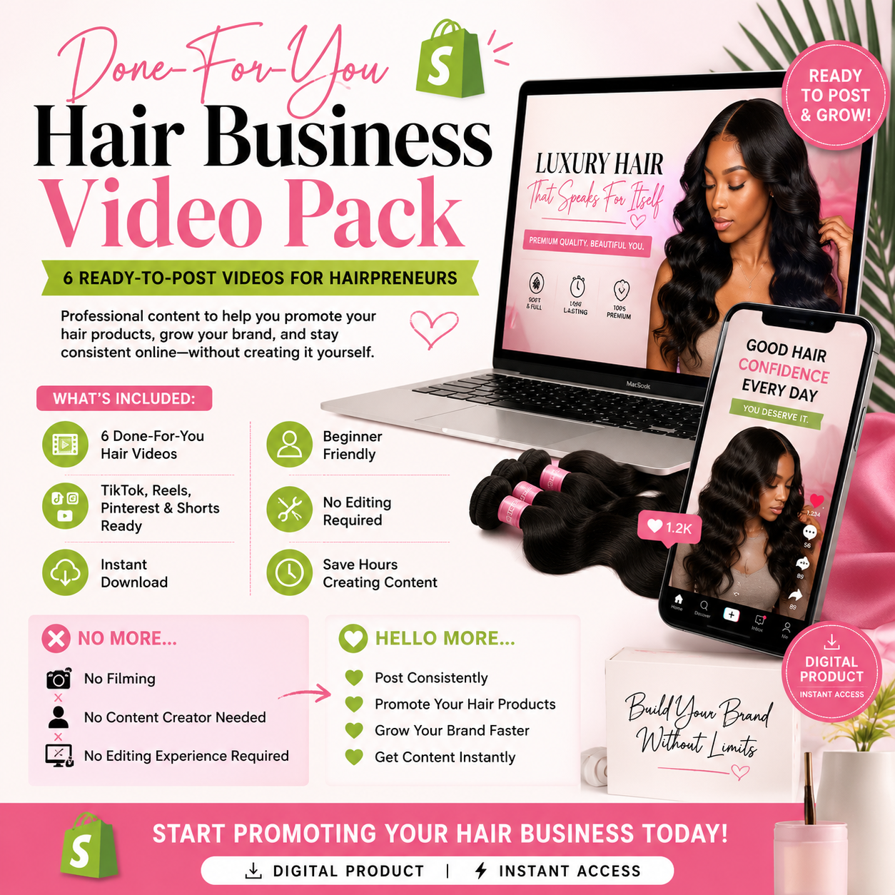 Done-For-You Hair Business Video Pack