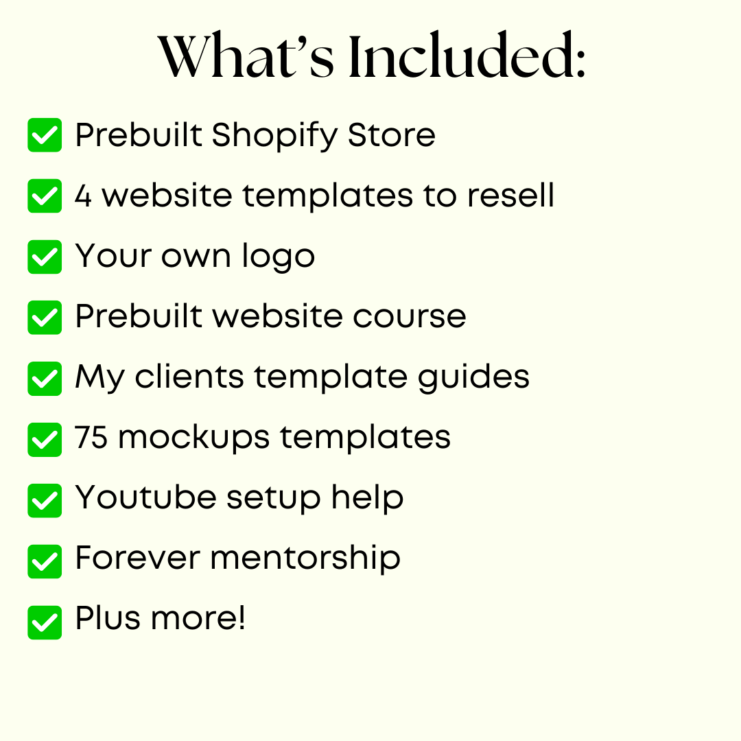 Done For You Resell Shopify Websites Package | Websites Templates Included