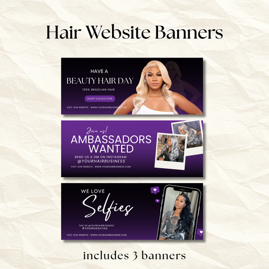 Hair Website Banners