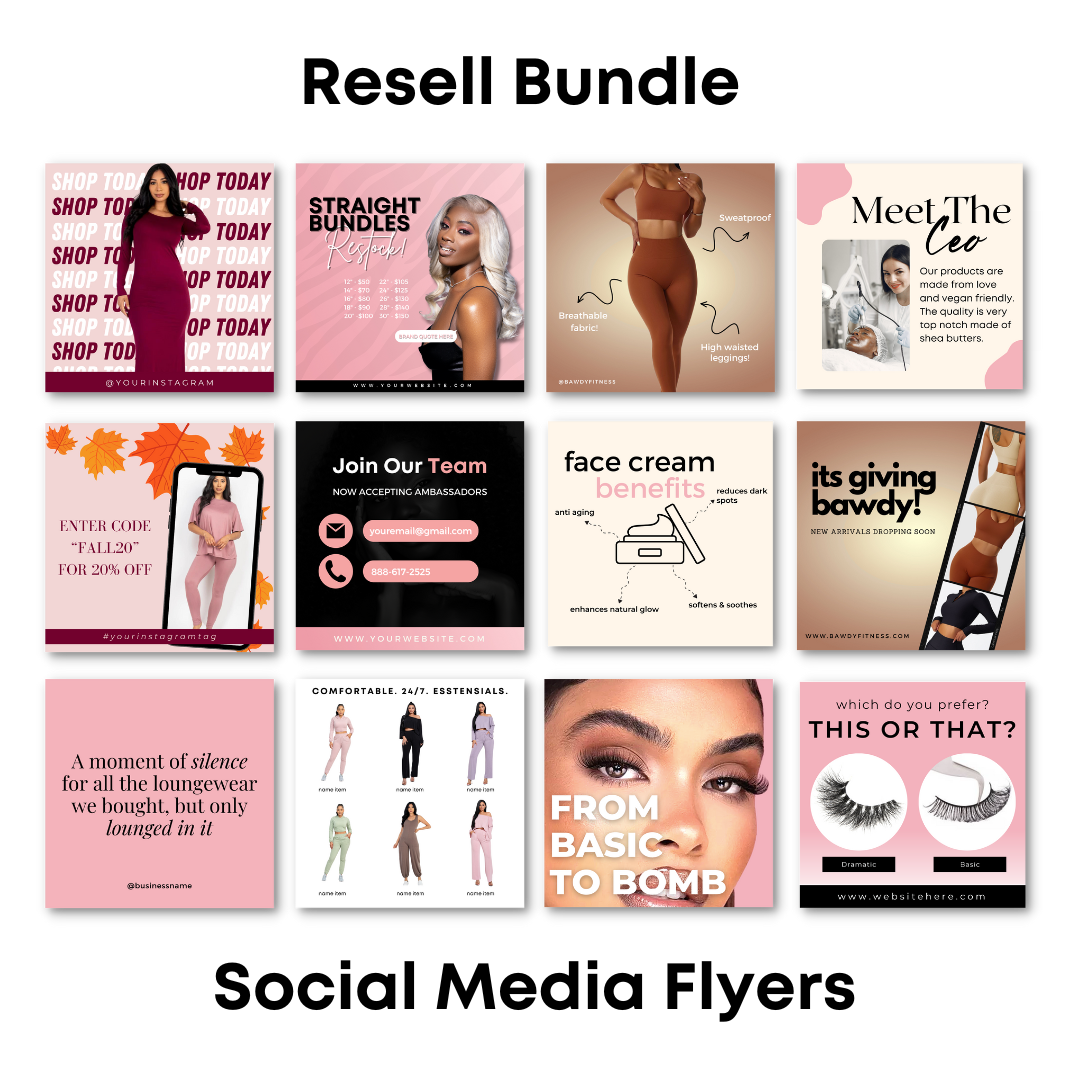Social Media Graphics Resell Bundle (Resell Graphics)