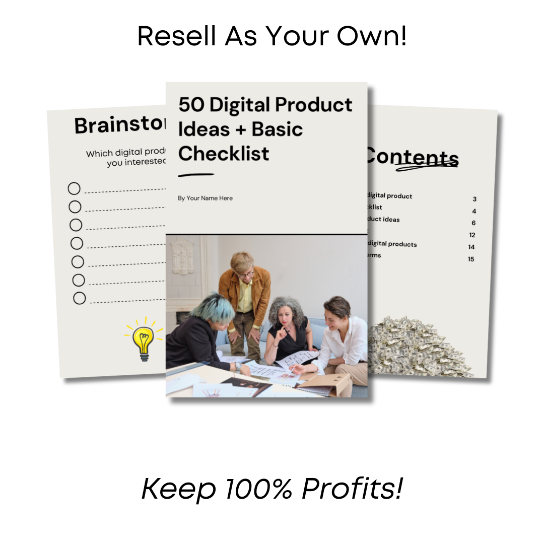 50 Digital Product Ideas (MRR/PLR)