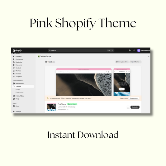 Shopify Pink Theme