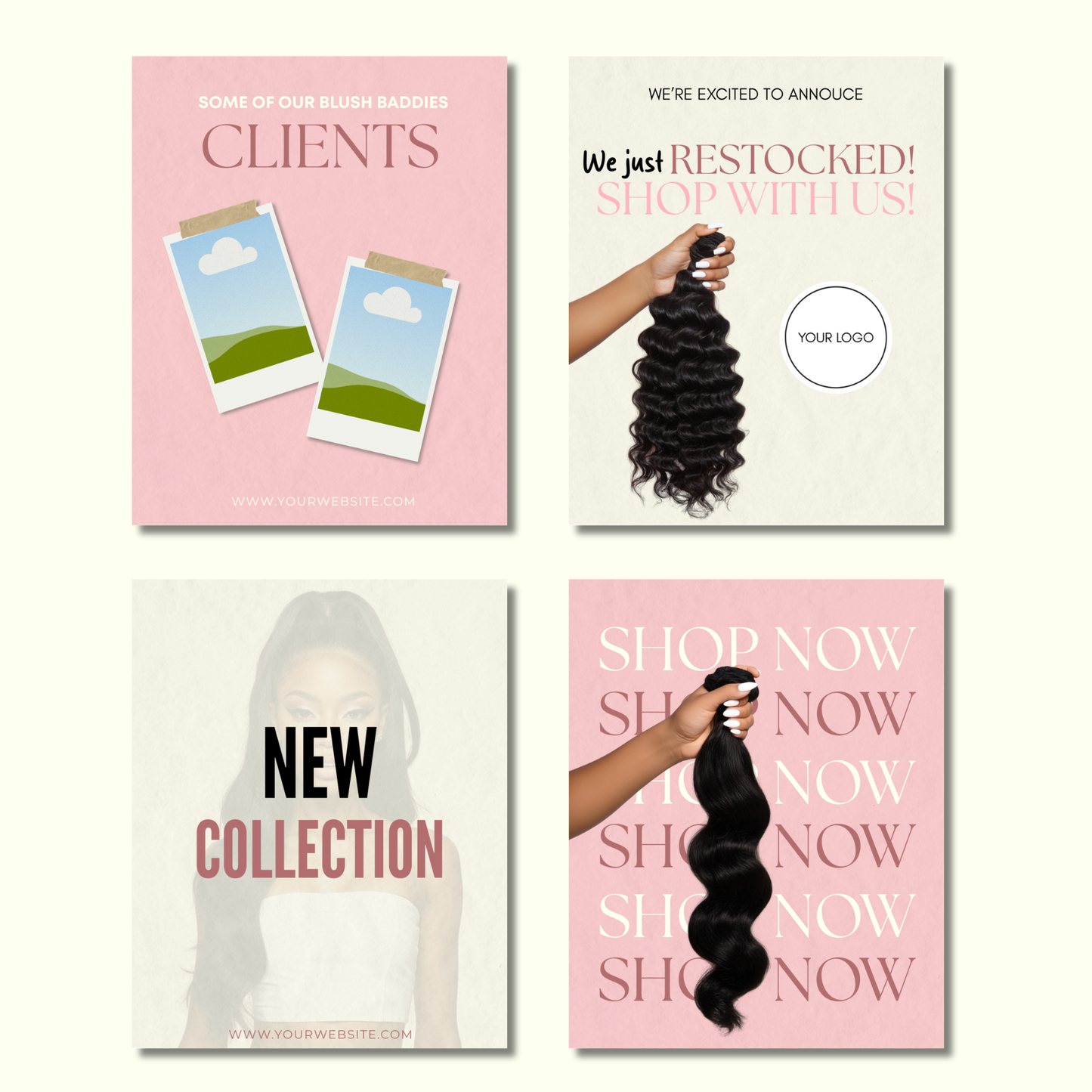 Hair Social Media Flyers