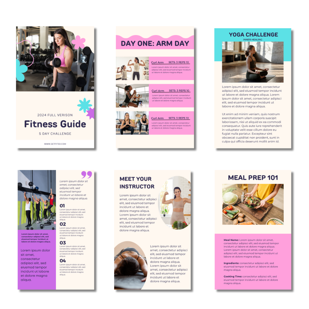 Fitness Guide Ebook Template (MRR/PLR)