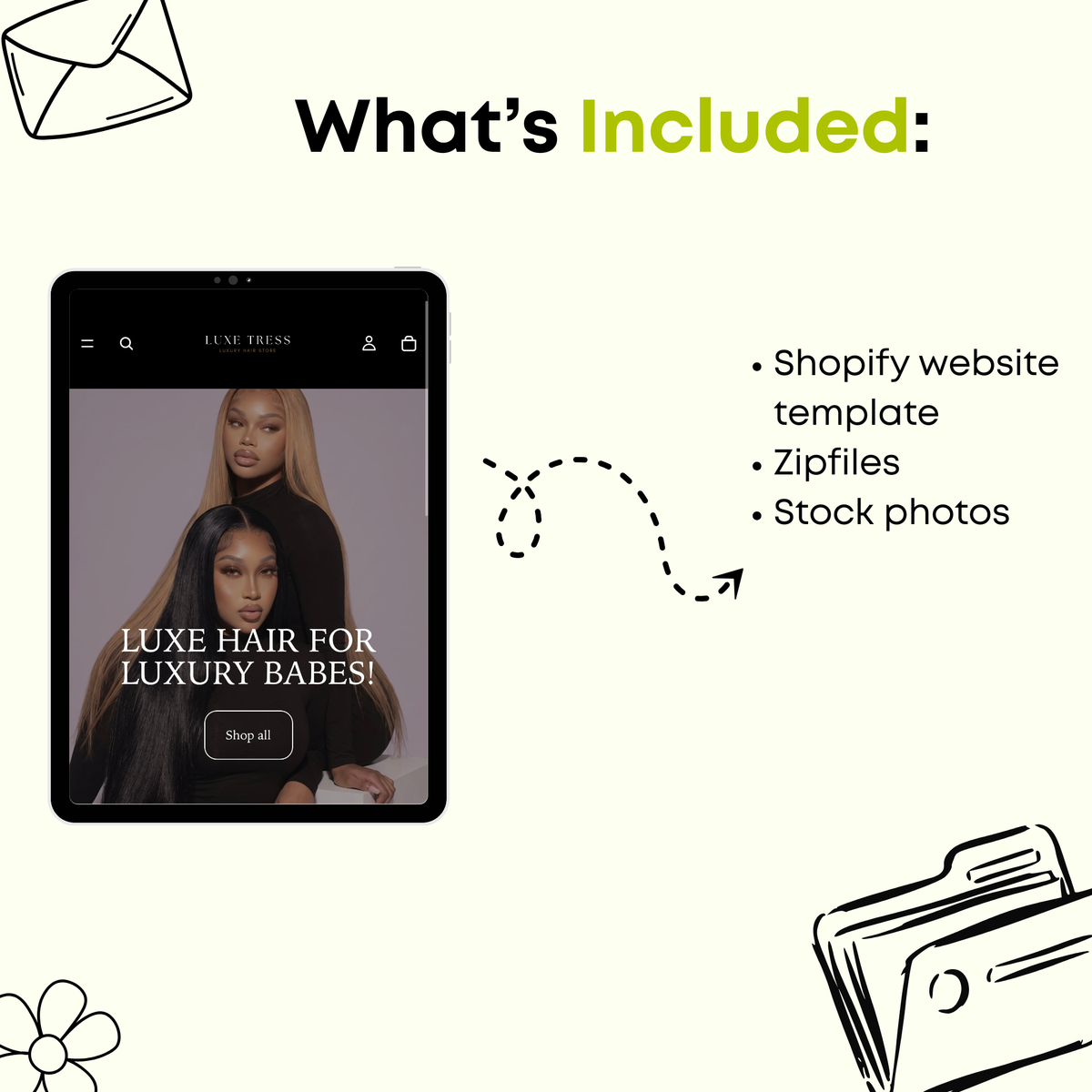 BLACK LUXE HAIR WEBSITE TEMPLATE