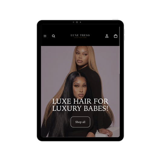 BLACK LUXE HAIR WEBSITE TEMPLATE